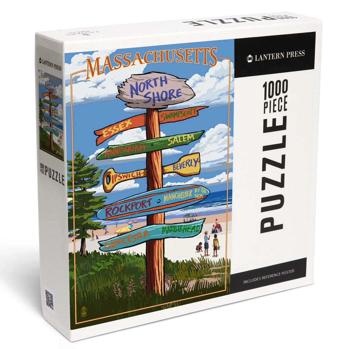 Jigsaw Massachusetts, North Press Piece Shore, Sign Lantern 1000 Puzzle, Destinations