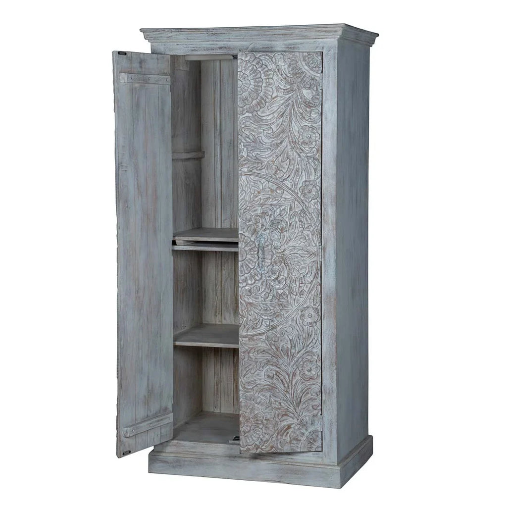 Carved White Wardrobe Maadze Shabby Chic