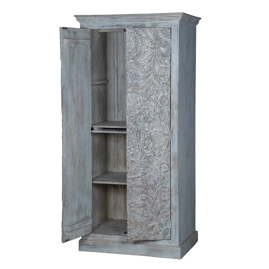 Carved White Wardrobe Maadze Shabby Chic