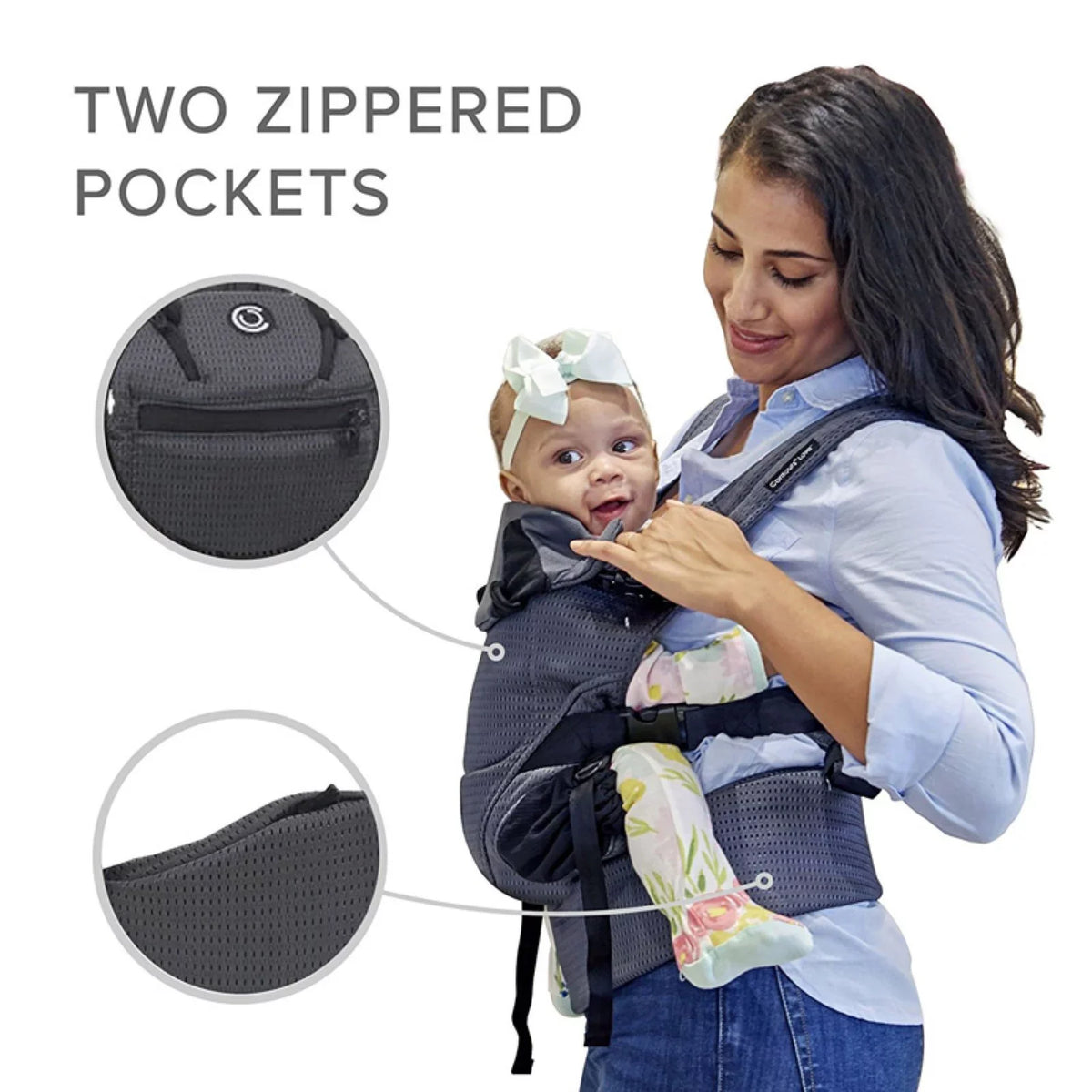 Toddler, Gray Carrier, Love Baby Mesh, Infant, Charcoal Contours One Size 3-Position Newborn,