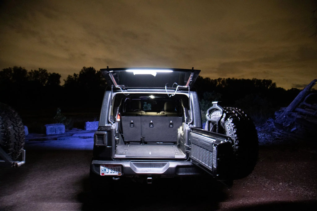 from Models TJ, JK, JL,JLU . Silicone Jeep RGB LED Light Right CJ, By of JKU, 1987 with -2023. LJ, Remote Bar Wranglers Fits Brawlee Interior All Hardtop Bluetooth Done