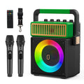 JYX and Karaoke for Mic Bluetooth Karaoke Karaoke with Wireless Machine Microphones, Machine Light, 2 Speaker Karaoke System, Home Adult with Machine (MS73) Singing