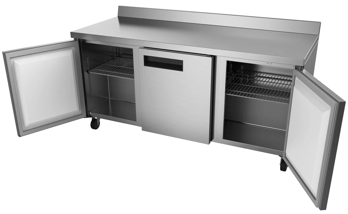 16.9 ft. with 3.5 72 Three-Door – in. Refrigerator Backsplash in. Worktop KoolMore Cu.