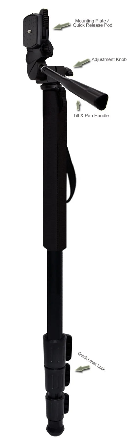 HF Release) (Quick Professional Black / Unipod 72" For R800 Canon VIXIA Monopod