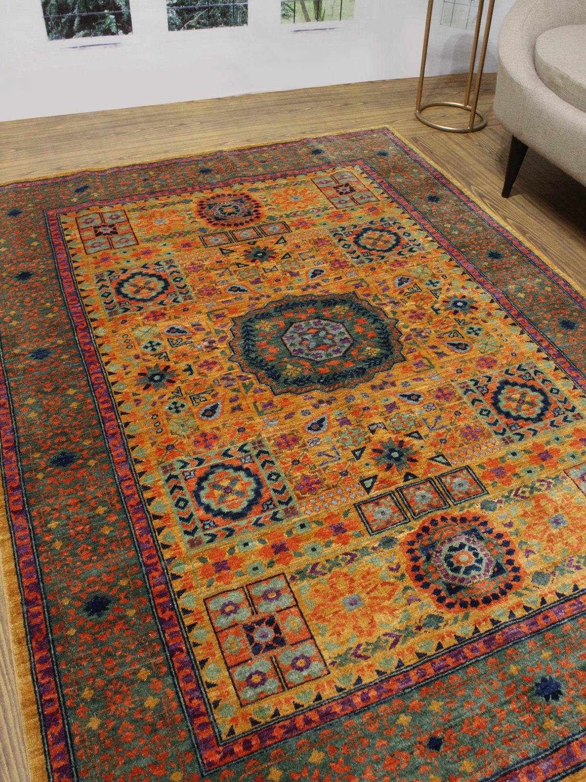 Rug, Aria Lemuel 7'8" 5'7" x Gold/Green