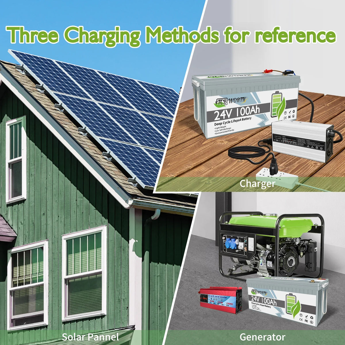 10-Year Charger battery Boat. Grade included Cycle Batteries 29.2V Deep Lifetime, 24V Solar, BMS, Battery Trolling 100A Rechargeable, A with Marine, Lithium 4000+ LiFePO4 Cells, Motor, 8A for 100Ah