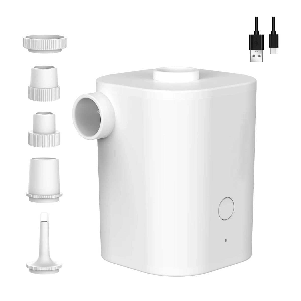 Deflator Air Ring Quick Pool Pumps Nozzles with 2500mAh Inflatables Swimming Inflator Air Pump Air for CACAGOO Battery Pump with USB Mattress Air Electric 5 Bed Toy