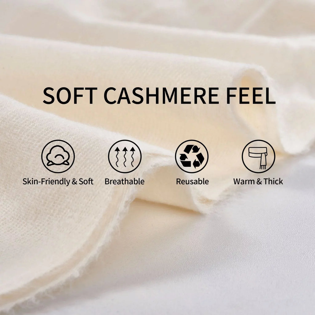 Feel Large Print Soft Cashmere Gras Women Bingfone Scarves Scarf Elegant Winter Mardi Shawl Warm Carnival Wrap For Art Gifts-