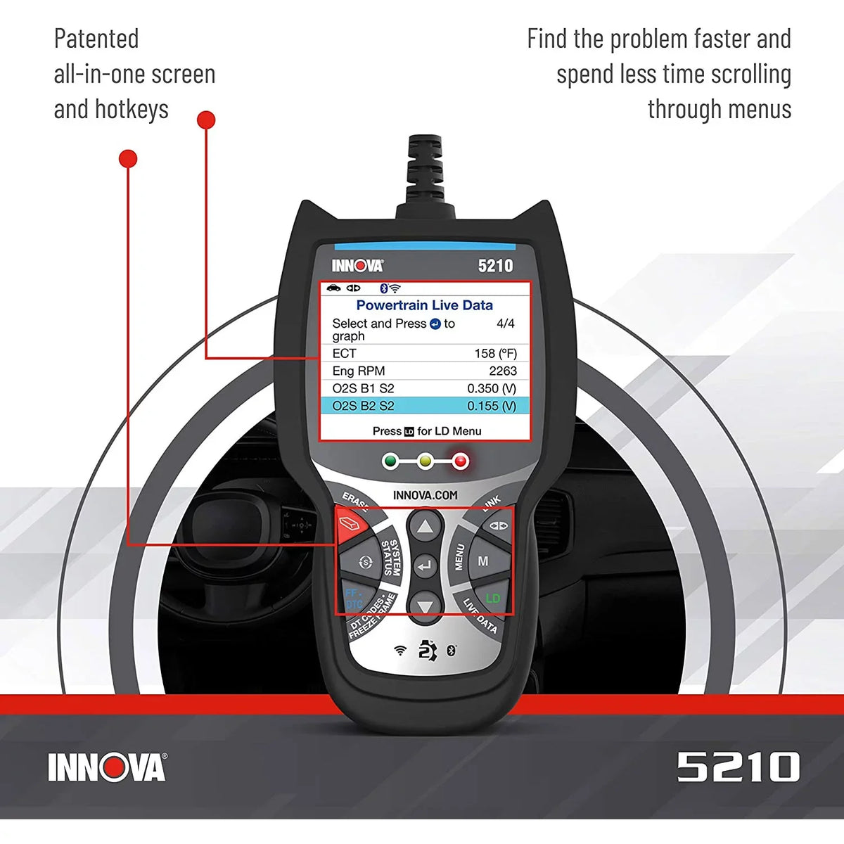 Diagnostic CarScan 5210 Advisor Reader Automotive Tool Code INNOVA Bluetooth