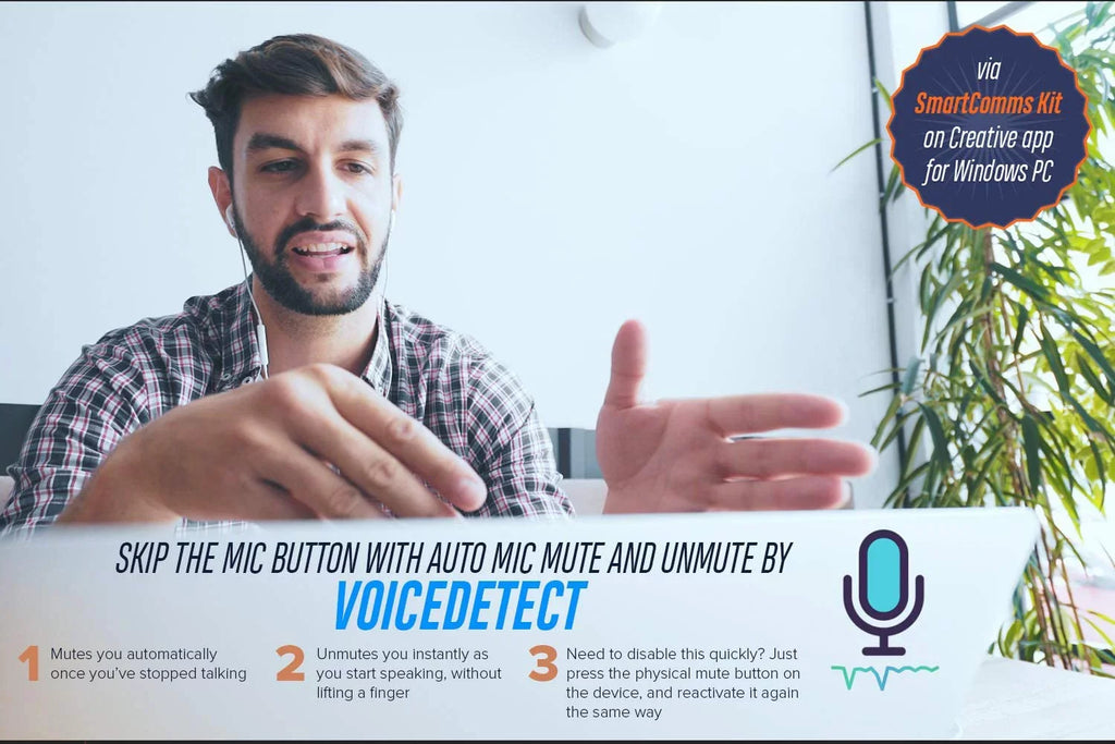 Blaster Sound Auto 4 External Play! DAC VoiceDetect Mute/Unmute, Mic Hi-res USB-C Adapter and Ft. Sound
