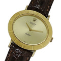 Polished Men's Rolex Pre-Owned Watch, 3831J Cellini (Fair) Leather, 750YG, Hand-wound, Gold,