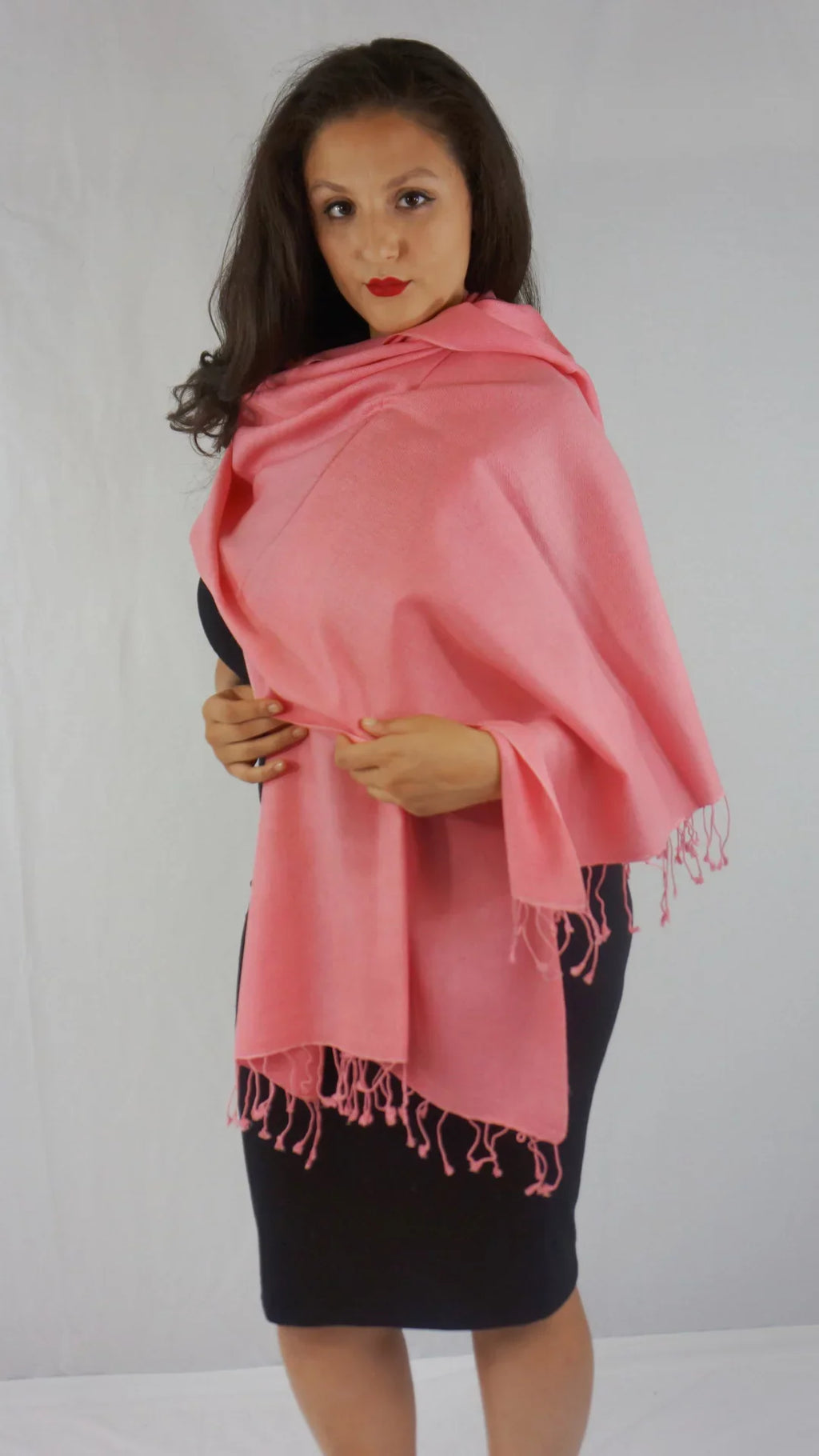 Scarf/Wool/Silk Scarf/Scarves/Shawl/Shawls/Stole/Wrap/Pashmina Coral) (Light Shawl/Cashmere/Cashmere Scarf/Pashmina