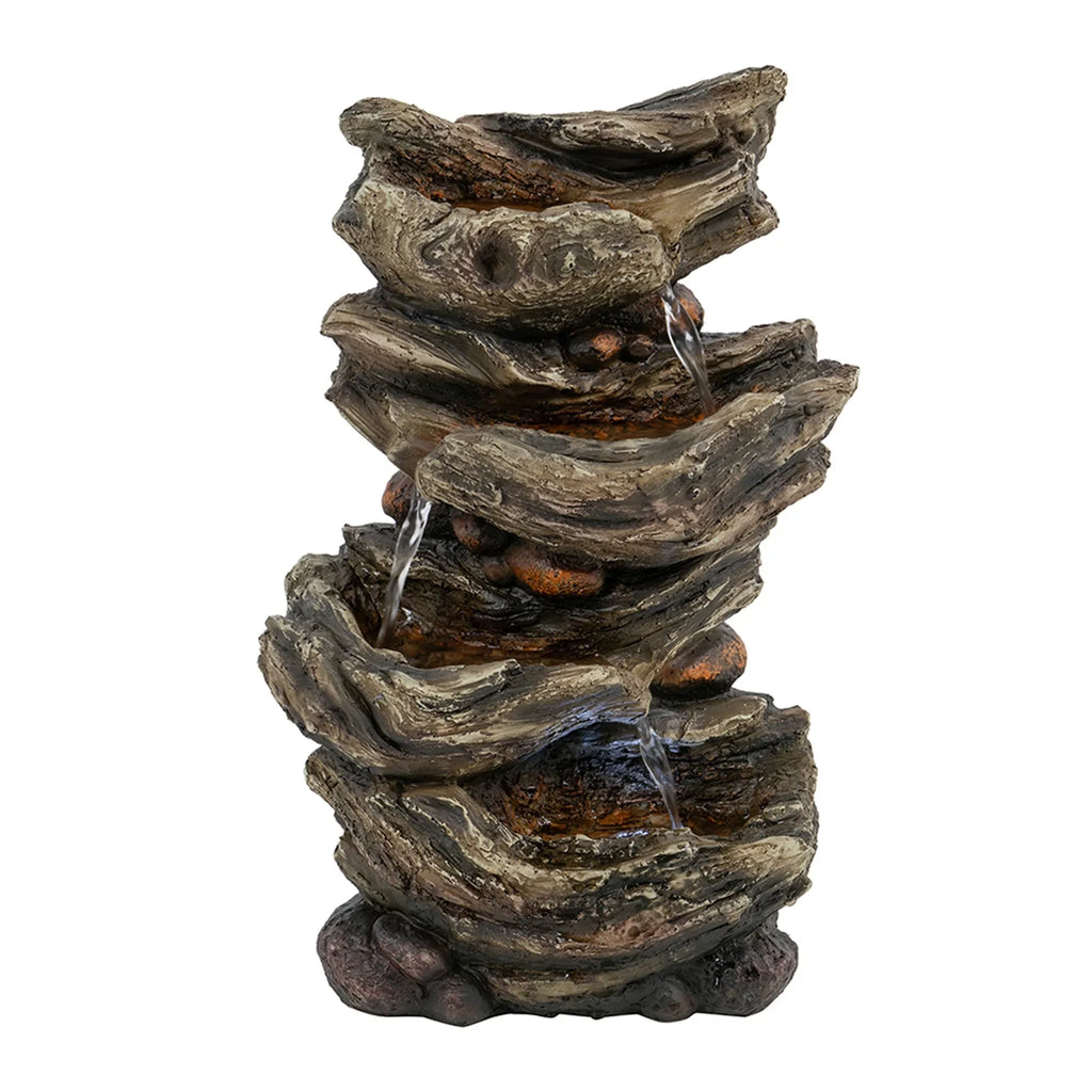 Cascading Tabletop Wood-Look 9x5x14 Fountain Your Enhance Space - 4-Tier inches -