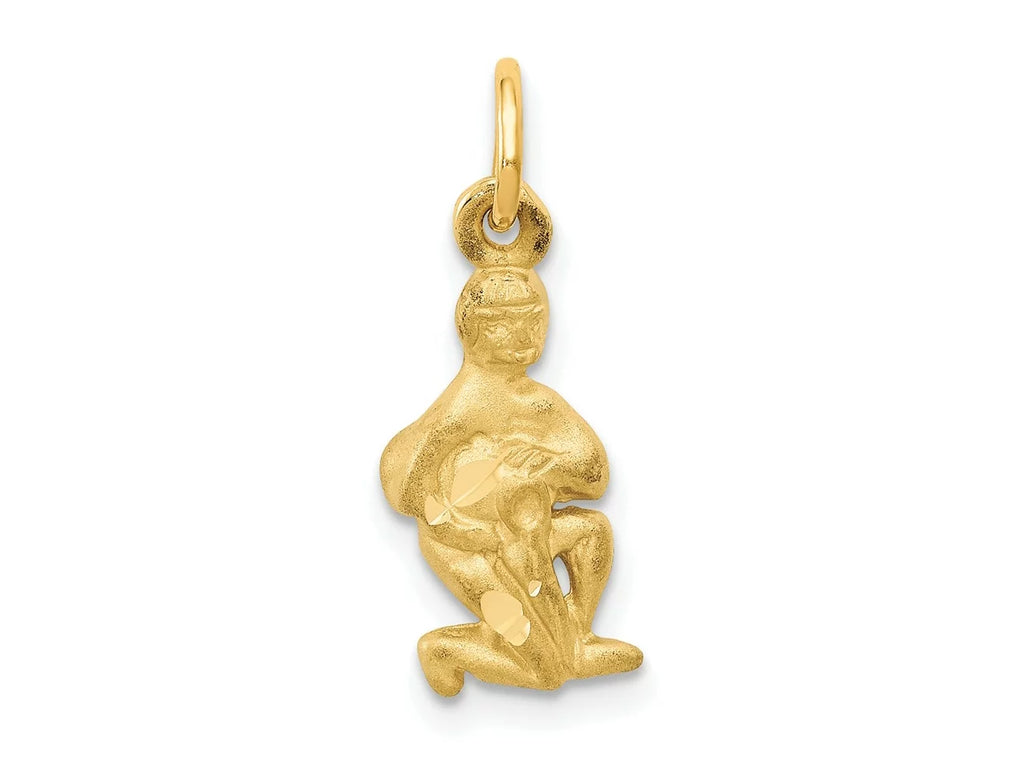 Finejewelers x 10 Gold Yellow 8 kt 20 Zodiac FJC Charm Aquarius mm