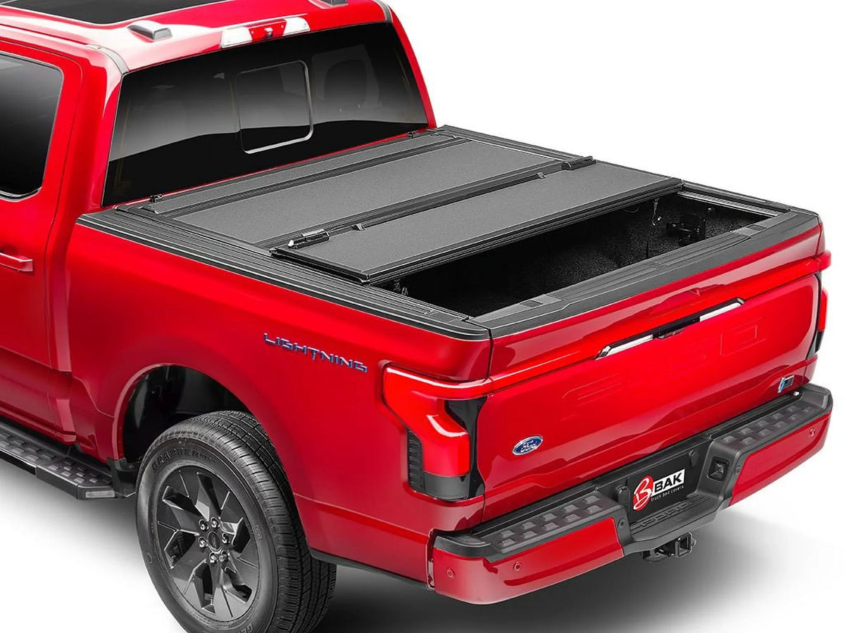 Folding by 2015 BAKFlip 7" | Cover Compatible Bed | 2020 - Ford F-150 Bed Truck with RealTruck (78.9") 448327 BAK 6' MX4 Hard Tonneau