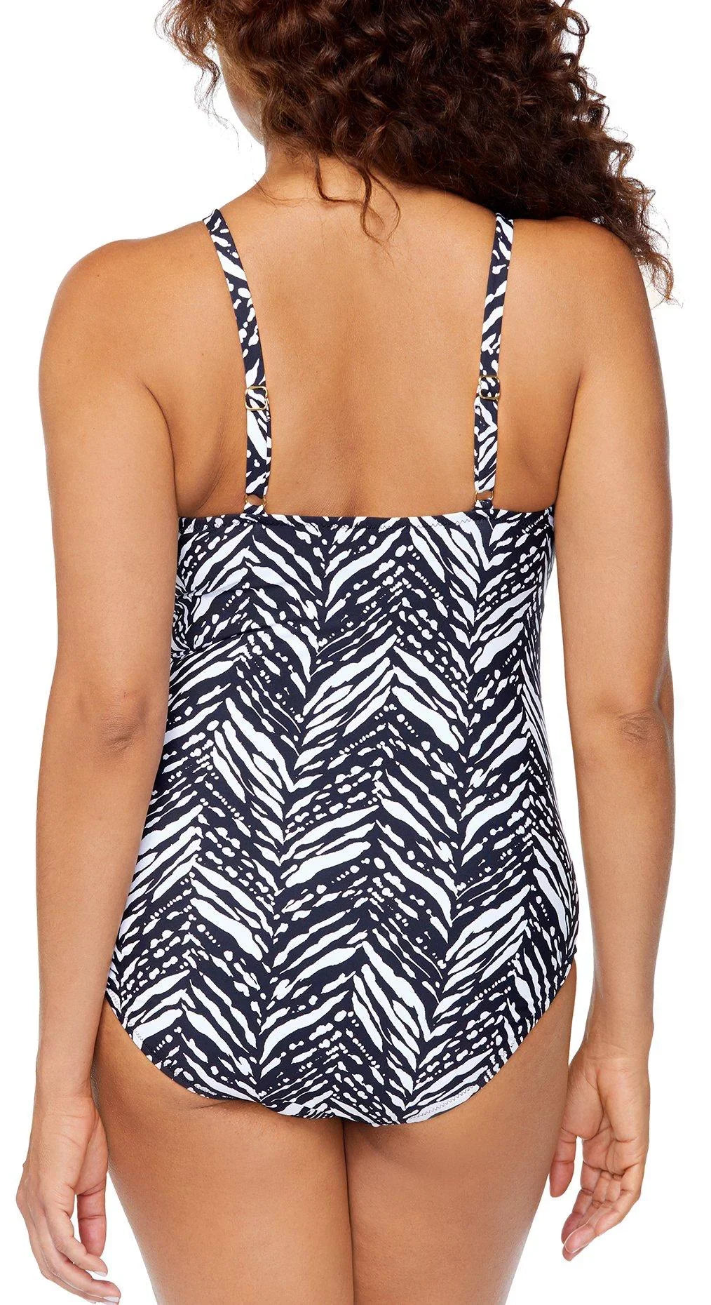 Swimsuit 6 Womens One Piece Leilani Kalahari Poolside Black/white