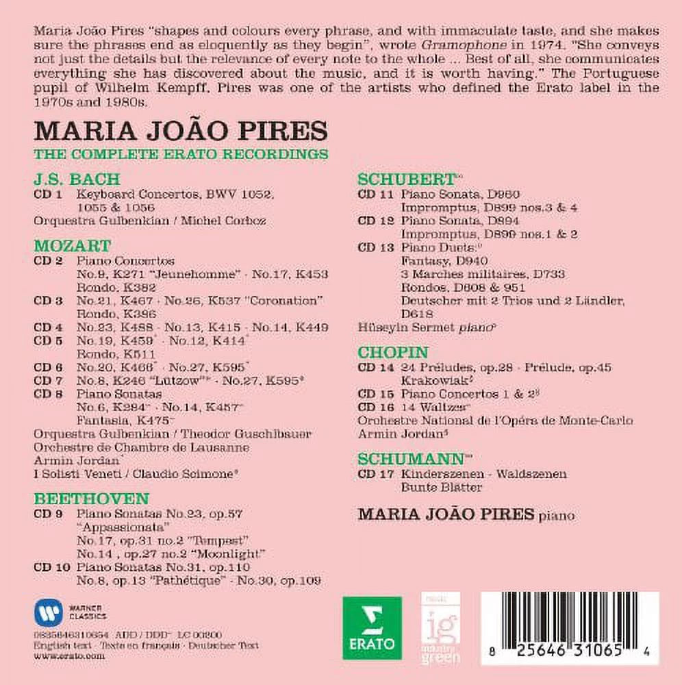 Pires Classical Comp Recordings - - CD Erato - Maria