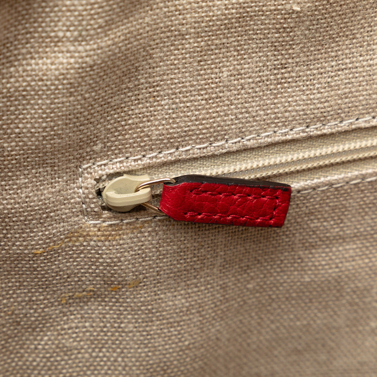 Pre-Owned Charm Unisex Calf Authenticated Gucci Red Dome (Good) Convertible Leather Satchel GG