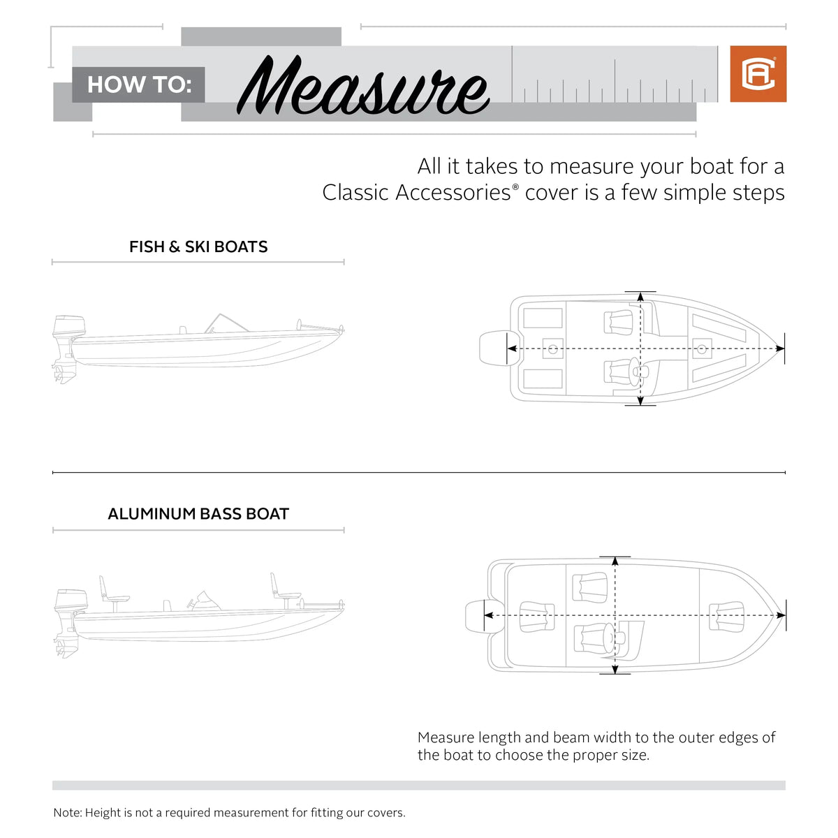 RS-1™ All-Weather Ripstop 16' 98" Lunex Trailerable Fabric, C L Cover Fits Boat Cover, Model Boats W, - 18.5' x with Boat Classic Accessories