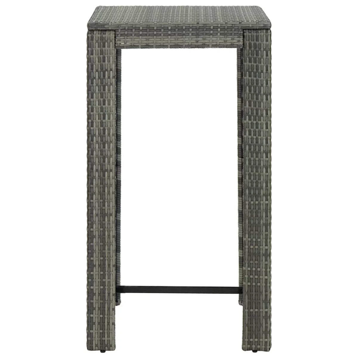 Gray Table Bar Garden Andoer Poly 23.8"x23.8"x43.5" Rattan