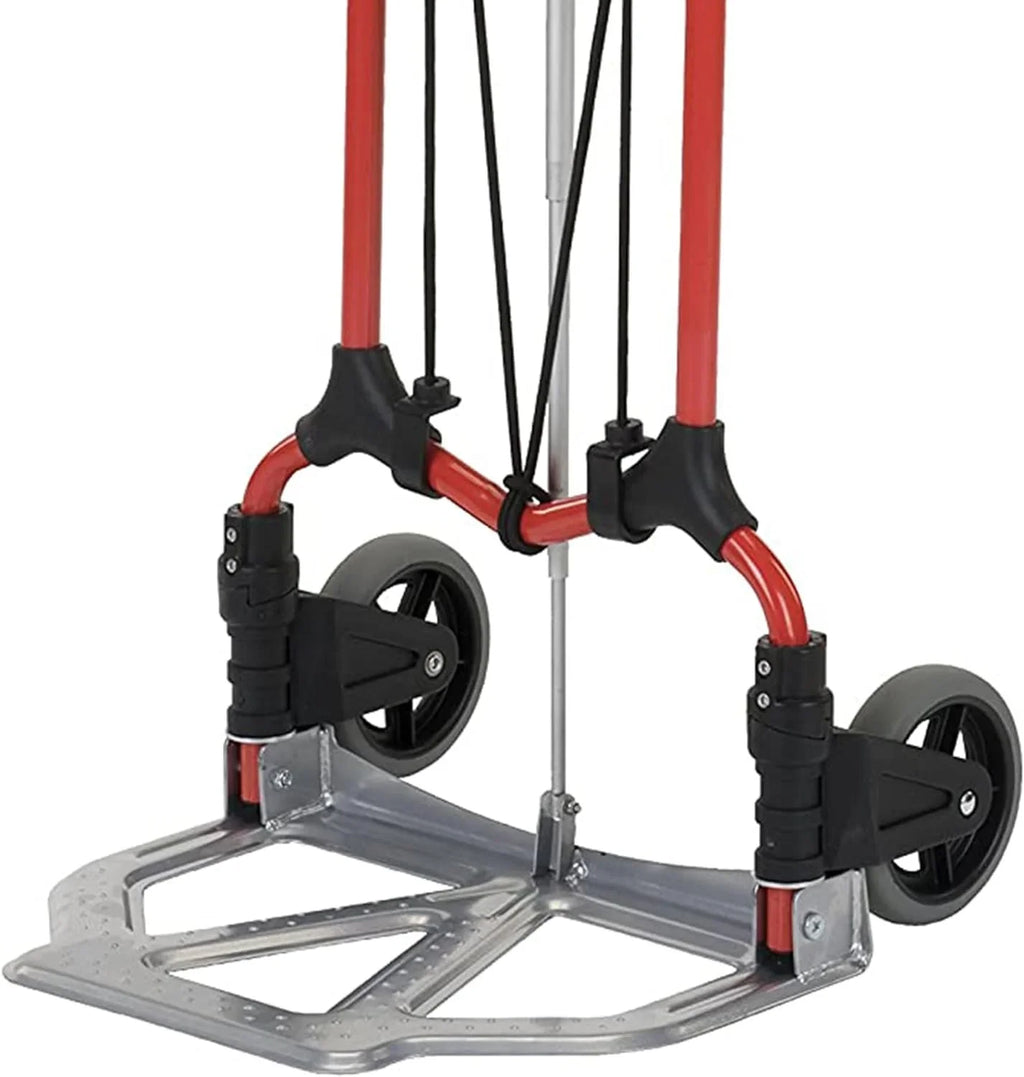 Pack) Cart W/Telescoping (3 Handle, Luggage Folding Silver/Black Steel Personal 160Lb Truck Hand Capacity MCI