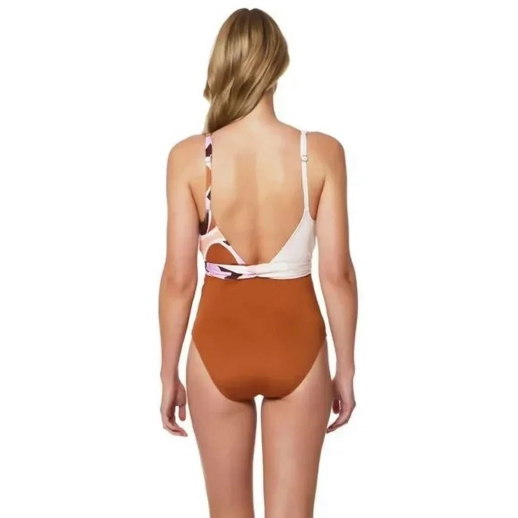 Nuveau Plunge LION US One-Piece Tie-Front Swimsuit, Sanctuary X-Large