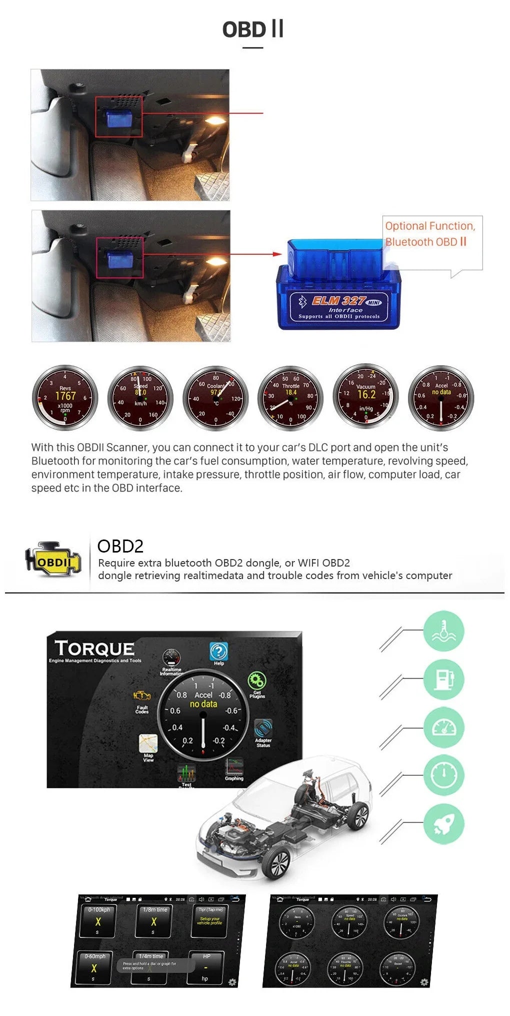 AHD 2+32GB USB FM/RDS Radio Auto GPS Stereo Screen WiFi Android Backup Navigation Receiver Carplay IPS Car Din Android 9" Wireless Double 1280*720 Camera Bluetooth
