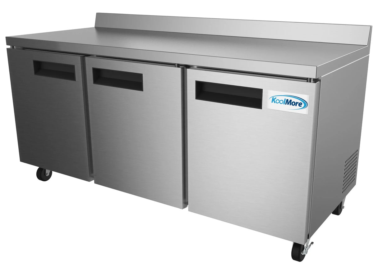 16.9 ft. with 3.5 72 Three-Door – in. Refrigerator Backsplash in. Worktop KoolMore Cu.