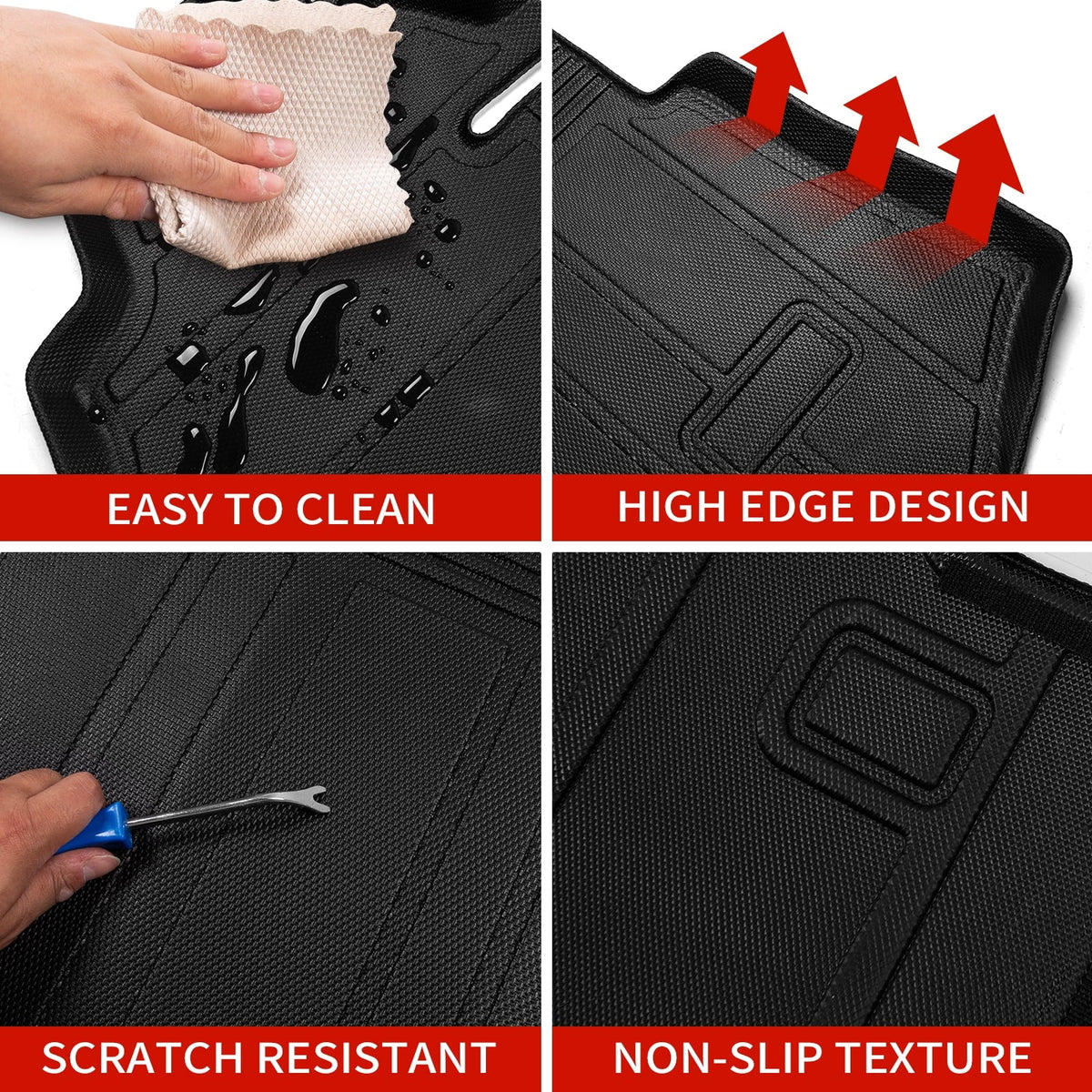Trunk 2023 Toyota Accessories Mats Highlander Backrest with Cargo Fit Highlander Mat Mat 2020-2024
