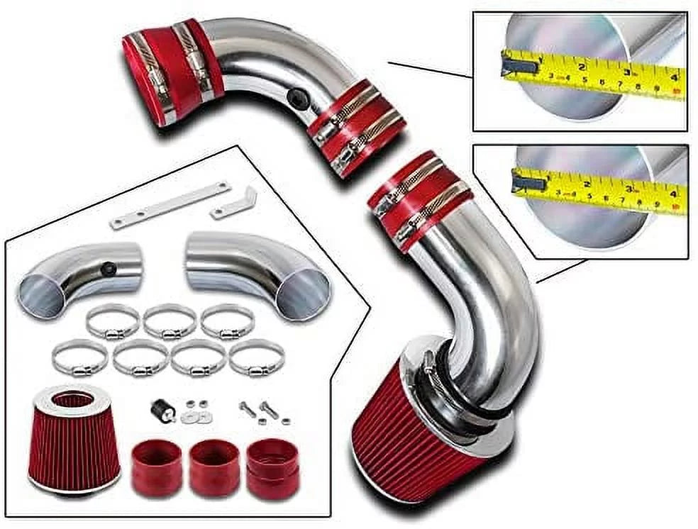 Bravada Sonoma/Jimmy 4.3L RED + Chevy / Racing Rtunes Isuzu / GMC 4.3L 96-05 / Cold Intake Combo 96-05 Air 4.3L Filter Compatible 96-01 Oldsmobile / Hombre Kit For S10 Blazer 97-00