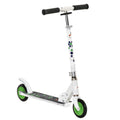 with Durable Push Adjustable Aosom Handlebar, Kids System, One-click Kickstand, Rider Kick and & Wheels Dual Folding Scooter for w/ Girls, Bearings, Sturdy Boys Brake White