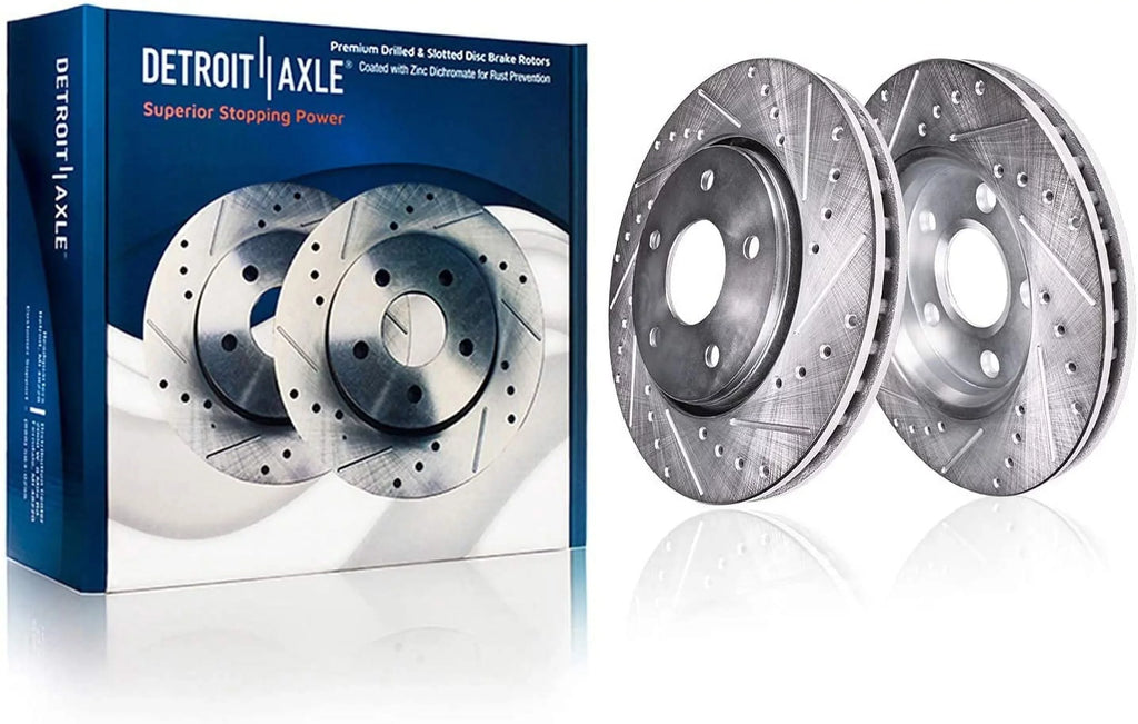 Disc Pads 12.64" 2016 Kit 2013 front 2012 2010-2017 Ceramic Axle Brakes Chevrolet Replacement: - Equinox Detroit Slotted & Drilled Rotor 2014 2011 Rotors for Front Brake Brake GMC 2015 Rear Terrain