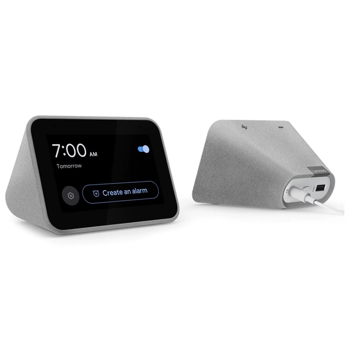 Google Lenovo Clock with (Used) Grey Assistant, the Smart