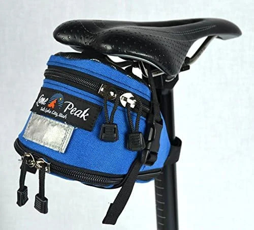 | Saddle Nylon Durable 1000 Bag Bikepacking Seat Mini-Wedge Pack Bag Mount (Made | | | Seat Bike Bicycle - USA) Peak Expandable Bag in Superior D | Blue Lone The