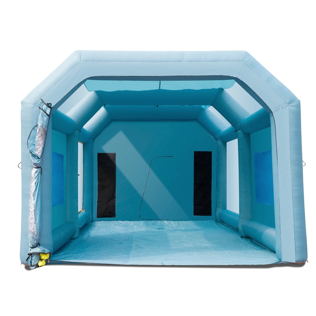 Booth Spray Paint Paint System 750W+950W Inflatable SKYSHALO with Car Filter Inflatable Booth Blower 26x15x11ft Tent
