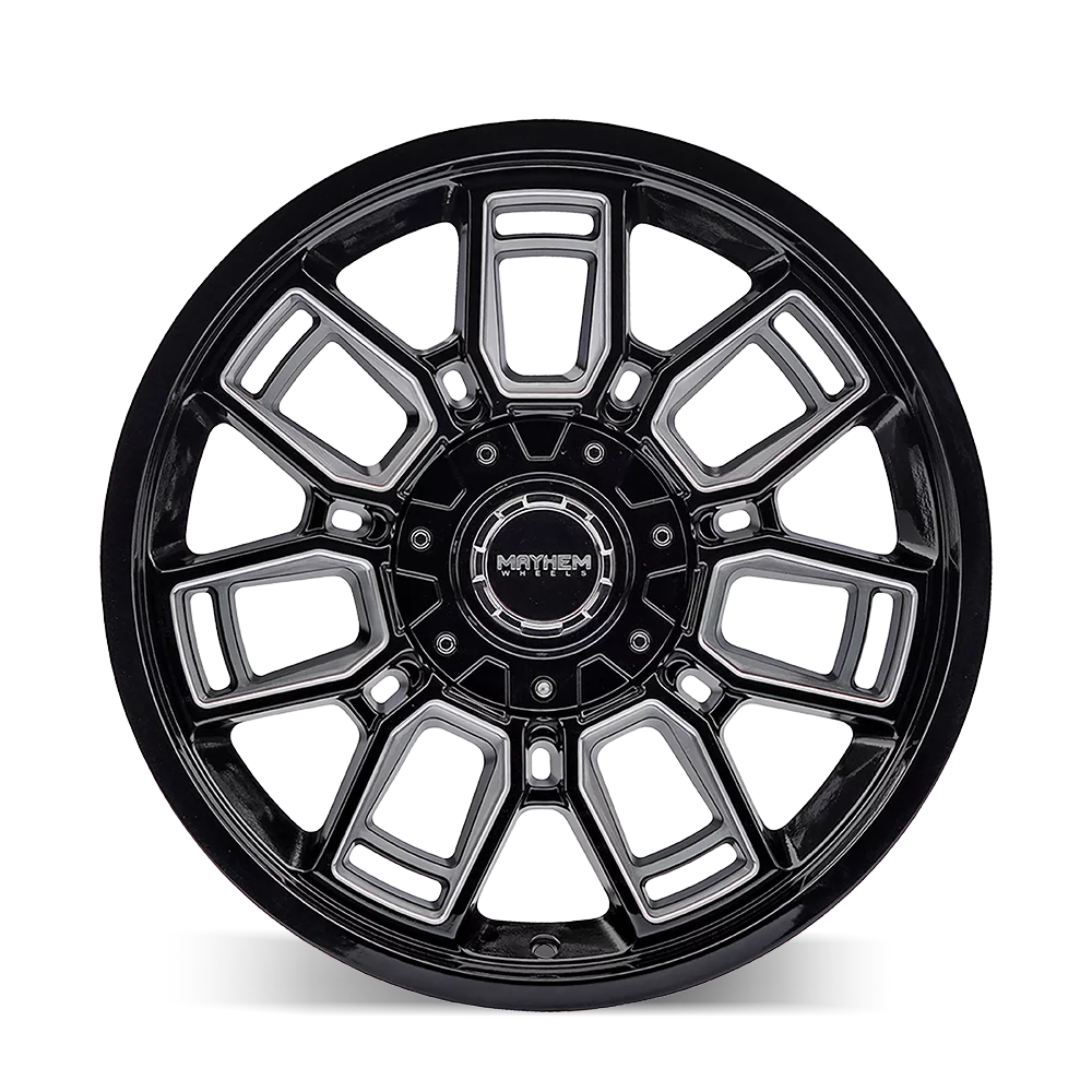 5x5/5x5.5 Gloss Ordinance Black/Milled Wheel 20x9 Mayhem (0mm)