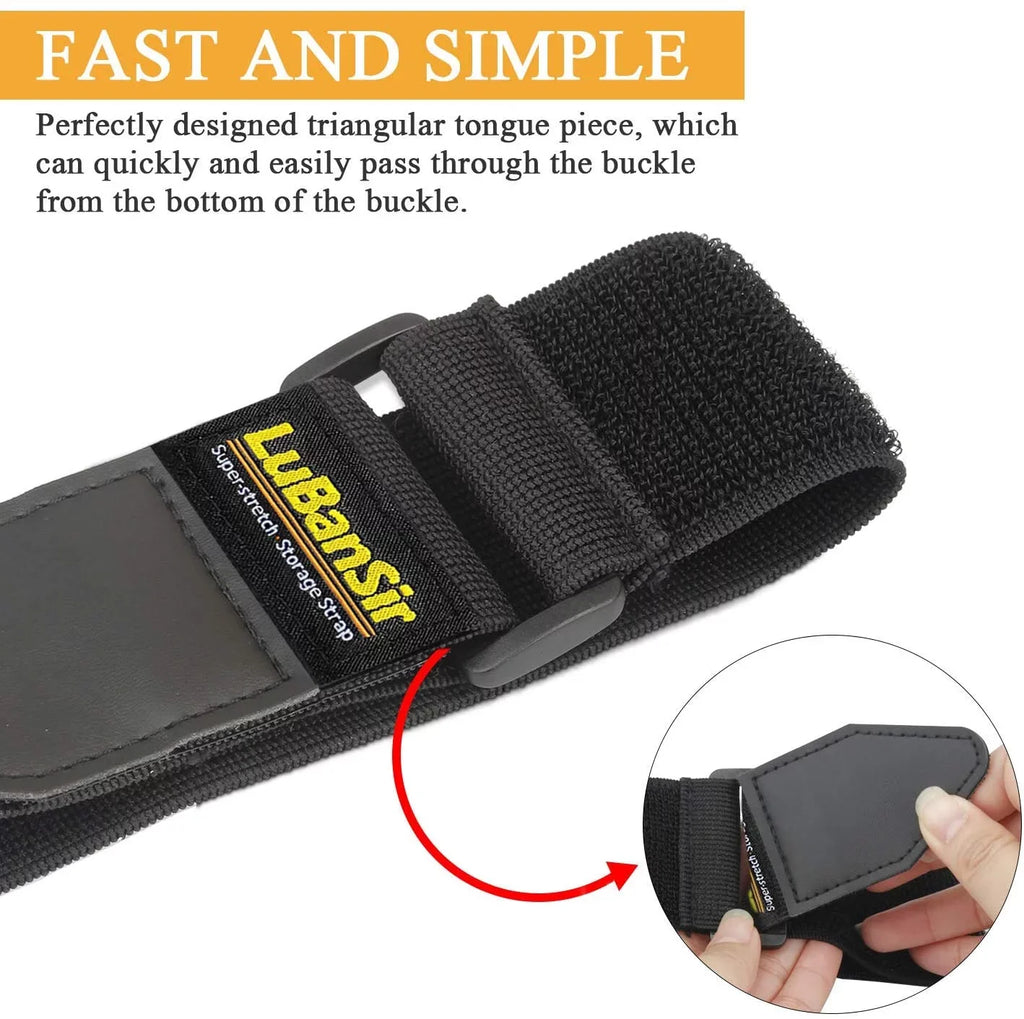 Cinch Elastic 2" Cord Extension Pack) Wrap, Hook x for Straps, 12" (8 Storage Cord, Strap Rope Cable, Loop and