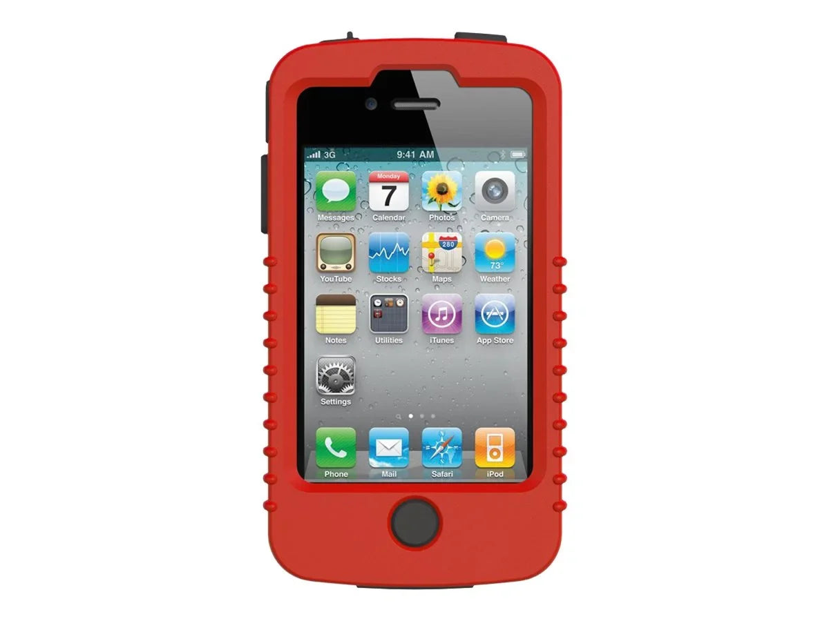 for cell Cyclops - 4S Trident Series polycarbonate - phone iPhone - - II 4, for case silicone, Protective Apple red