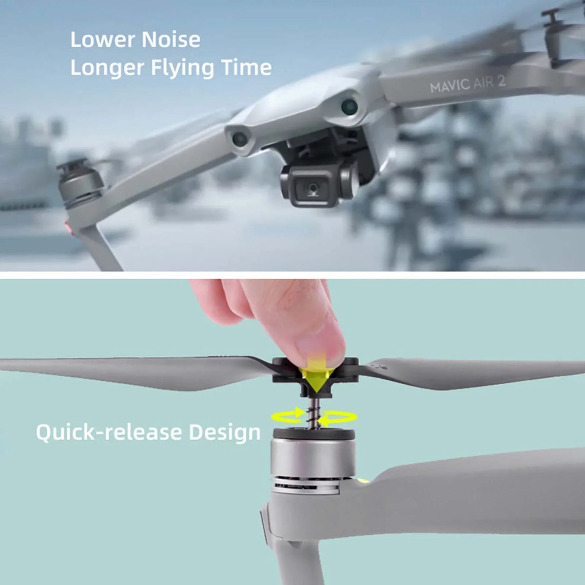 Carevas Propeller MAVIC with Low Install Noise Easy Disassemble Drone 2 for Replacement to AIR 4pcs
