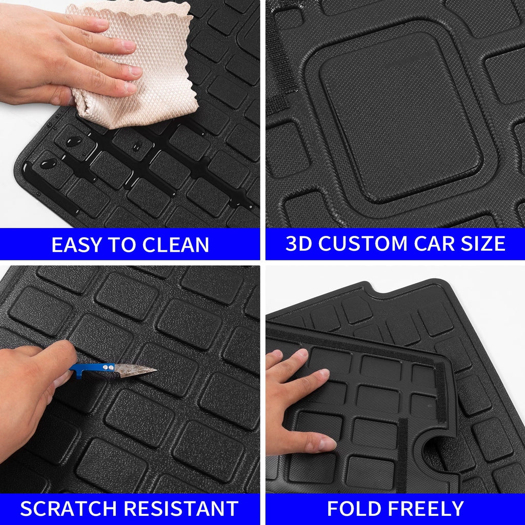 Mat Toyota Cover Cargo Cargo 4Runner Fit Without Seat Back + Sliding 2022 (Trunk 4 Protector 2010-2023 Mat Toyota Runner Backrest Mat Liner Accessories Tray) Trunk Mats,Fit