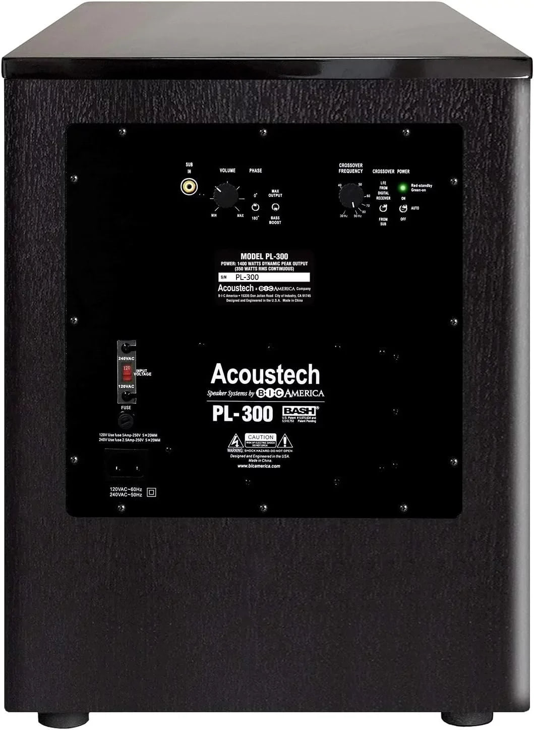 inch C Room with Shaking PL-300 and Elite B Down BASS Boost Powered for 15Hz Tri-Tuned Feature Subwoofer-1400W 12 Ports Acoustech Series Bass to I