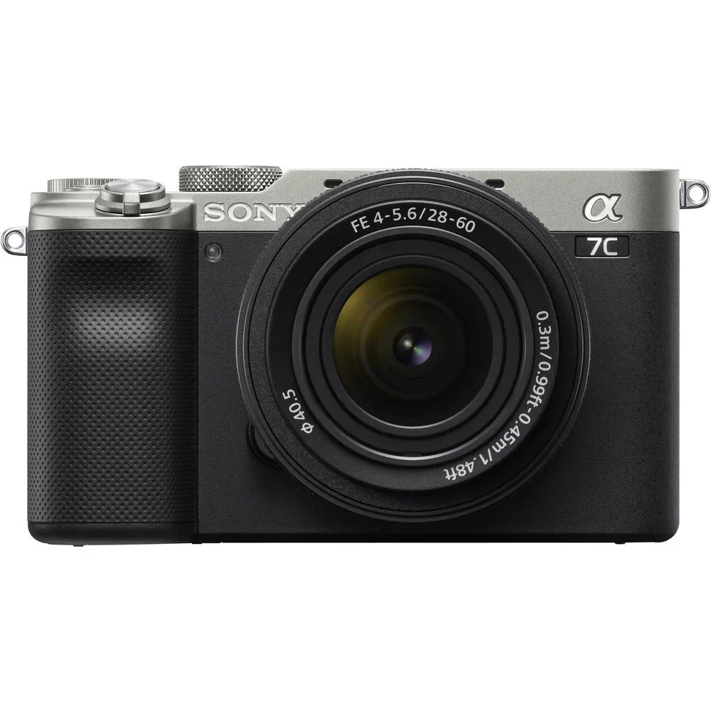 28-60mm KIT Lens Camera (Silver) Mirrorless Sony Lens+24mm a7C -LOADED G with f/2.8