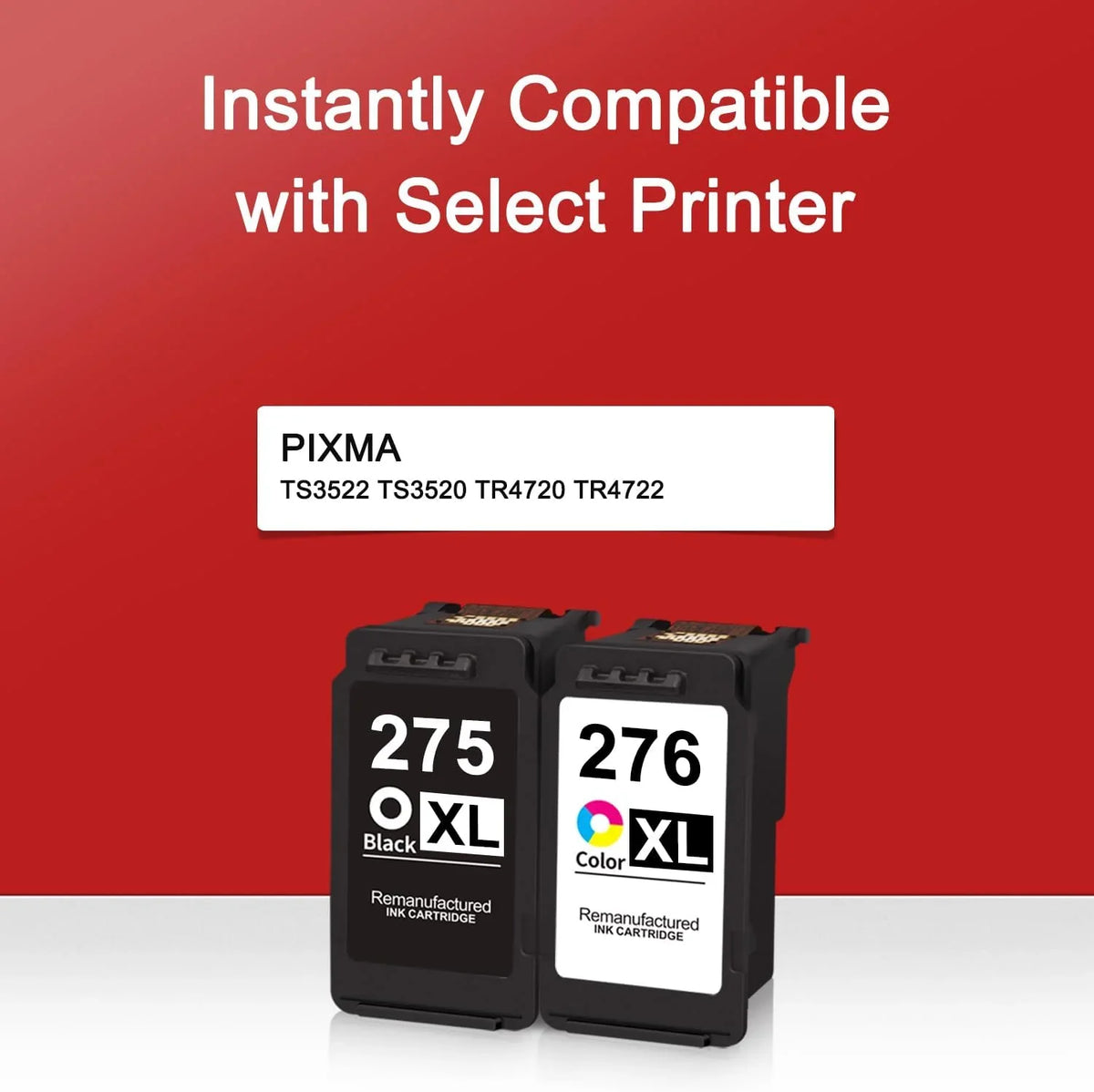 Pack and Color) Combo XL/CL-276 Replacement Ink 276 PIXMA (1 TR4722 Cartridge PG-275 XL TR4720 Used TS3520 Pack Canon 275 Ink Black,1 TS3522 for for Value