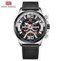 Sport Chronograph Watches Relogio Strap Men Masculino Fashion Waterproof Multifunction Wristwatch Quartz Leather Blue Sub-Dials