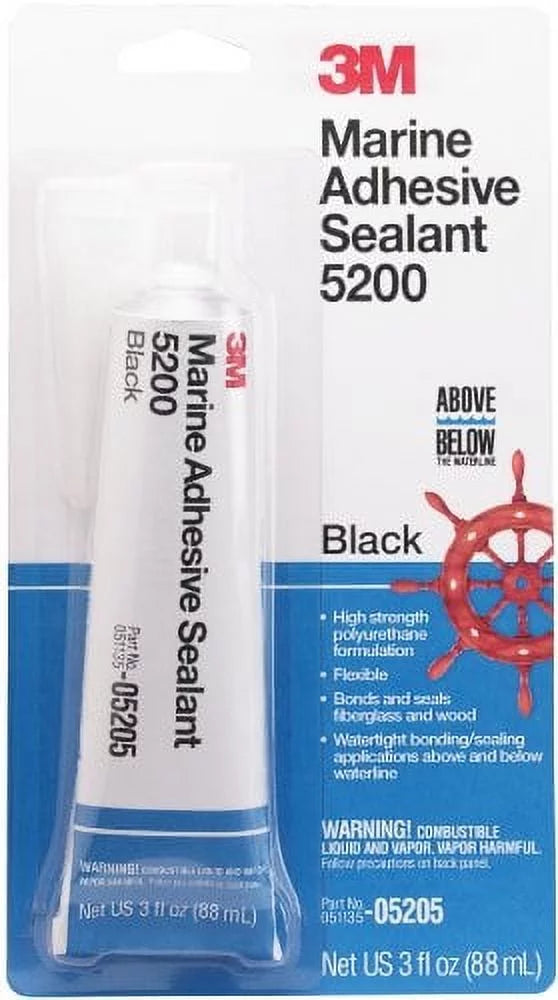 3m black, 3 sealant, marine 5200 oz adhesive