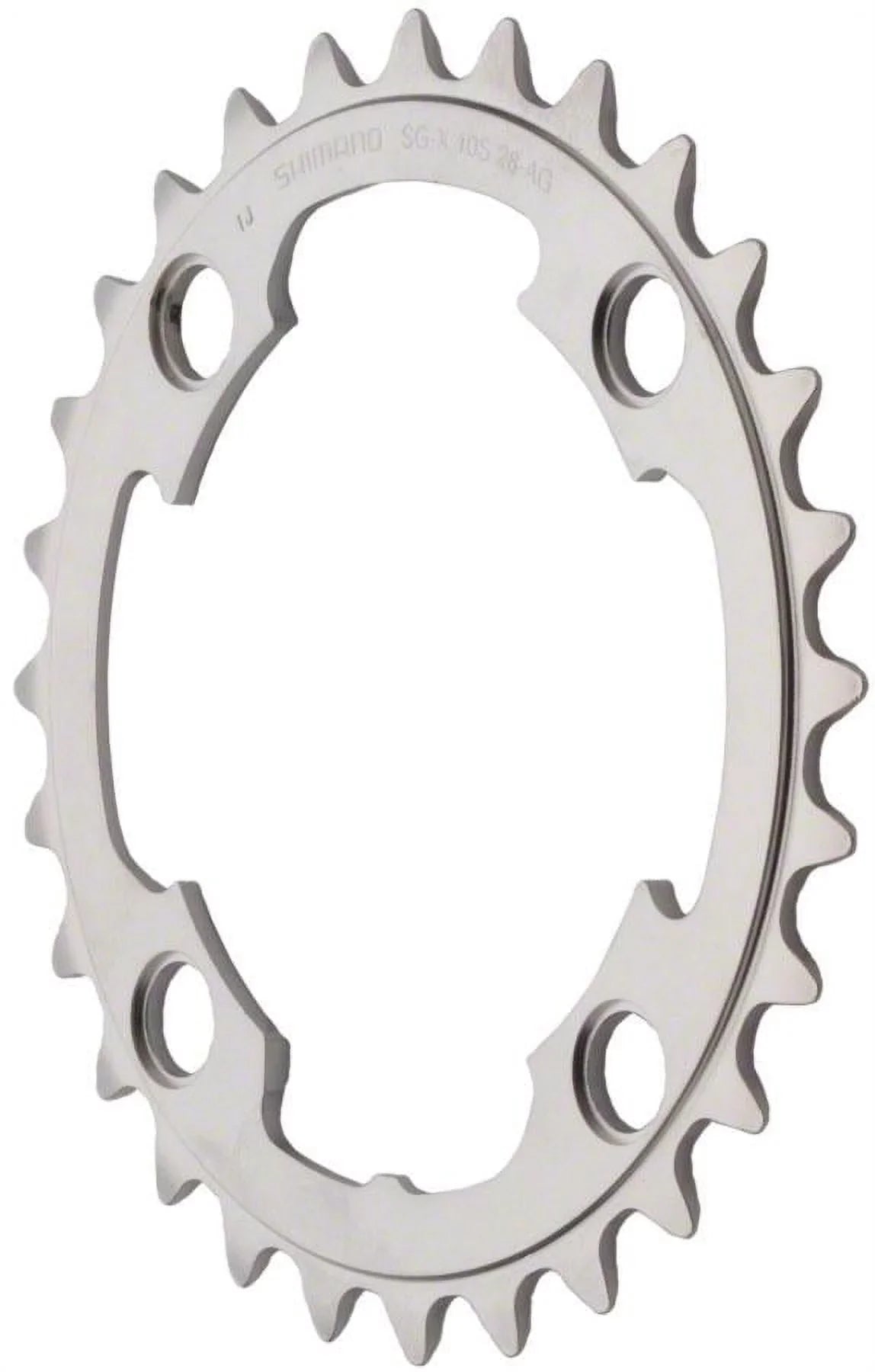 28 BCD: Tooth Chainring M985 88 - Count: Chainring 10-Speed XTR Silver Shimano