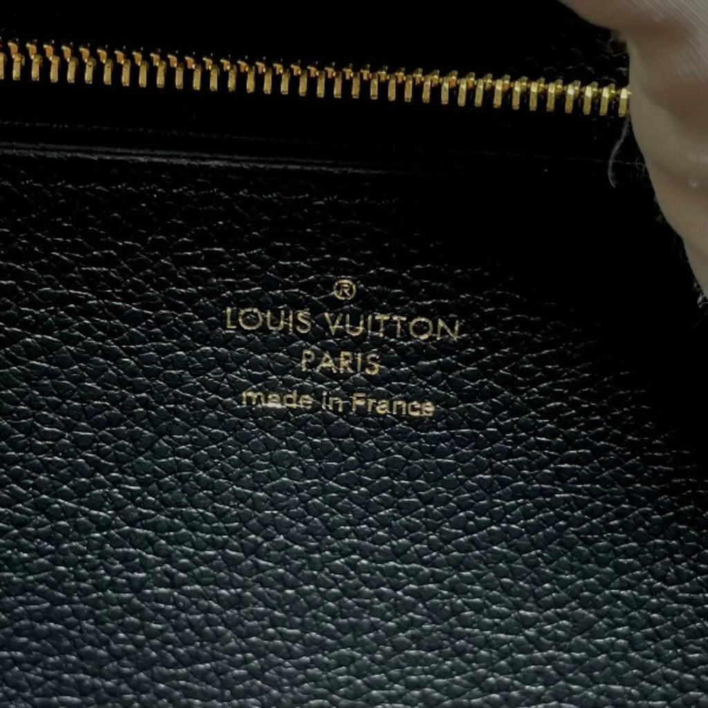 Vuitton M61864 Louis Round Long Monogram Wallet LV (Good) Noir VUITTON Zipper Empreinte LOUIS Zippy Pre-Owned