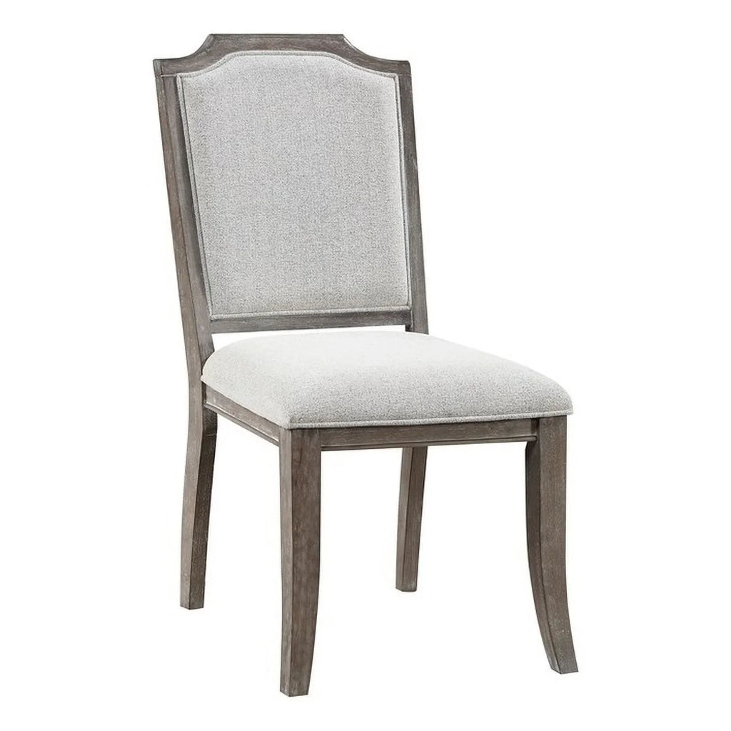 2) Brown Chair Upholstery Side Lexicon Garner Wood (Set Gray Room of Dining in