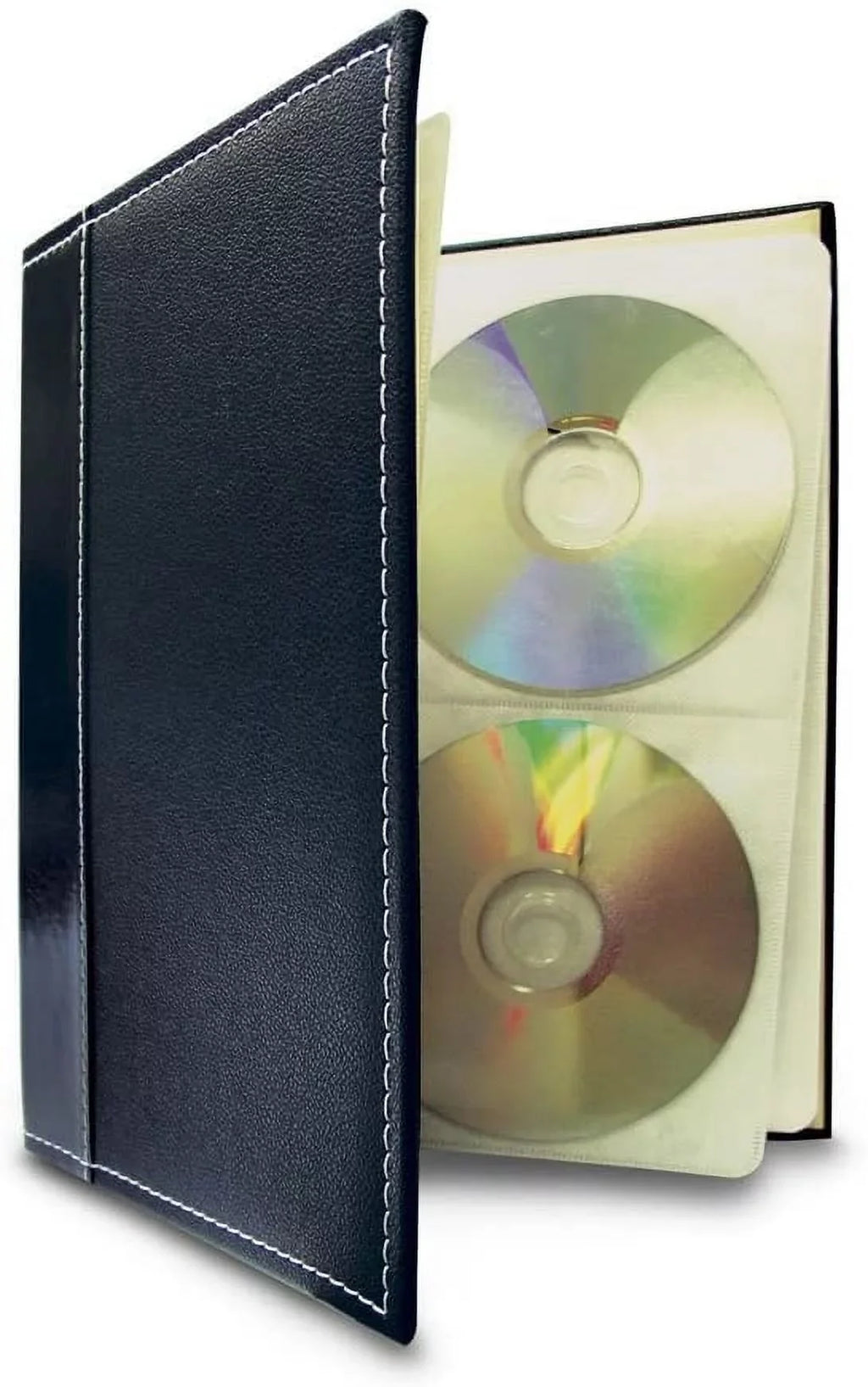 Organizer Blu Binder - for Rays, Capacity Storage Storage Black CDs, Pack DVDs, - Video Games - 6 Acid-Free - - Bellagio-Italia Binder Set - & Organizer Sheets Leather 288-Disc CD/DVD