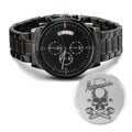 Steel Custom Copper Multifunction Motorcyles W Watch Engraved Stainless Motorcycle 1995 Rider Men's Dial